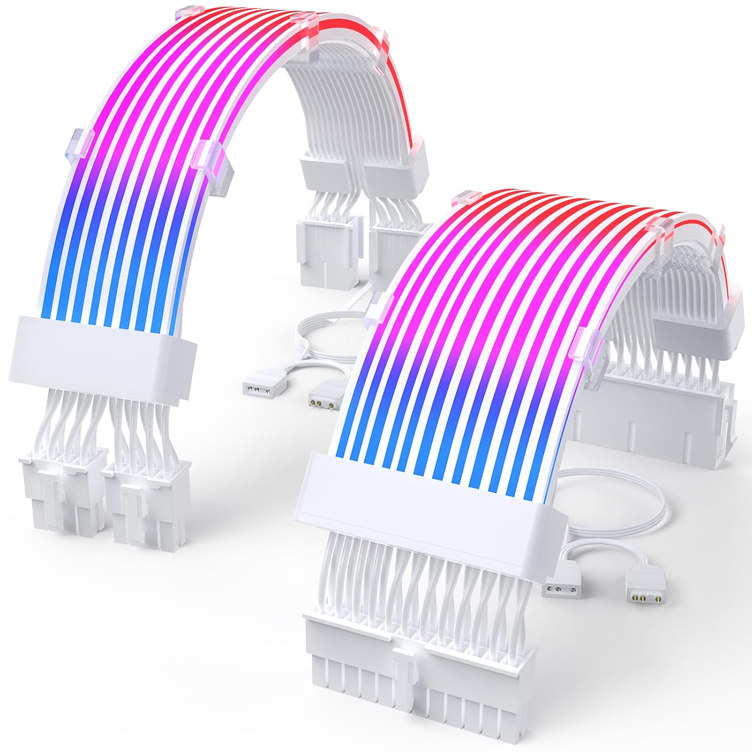 CABLE DE EXTENSIÓN RGB SIRLYR PSU CON 24 PINES ATX Y 2×8 PINES PCIE - 1