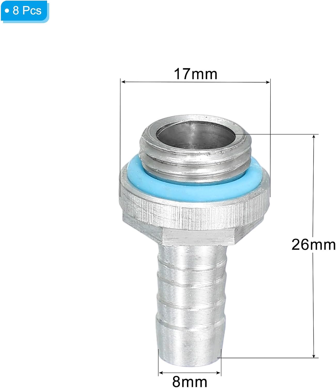CONECTORES PARA REFRIGERACIÓN LÍQUIDA UXCELL G1/4 CON BOQUILLA 8MM OD PACK 8 - 2