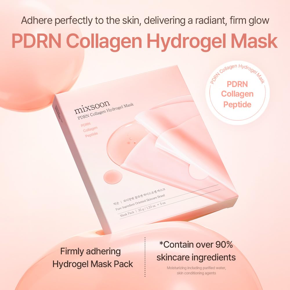 MASCARILLA FACIAL MIXSOON COLLAGEN HYDROGEL CON PDRN PACK 5 UNIDADES - 2