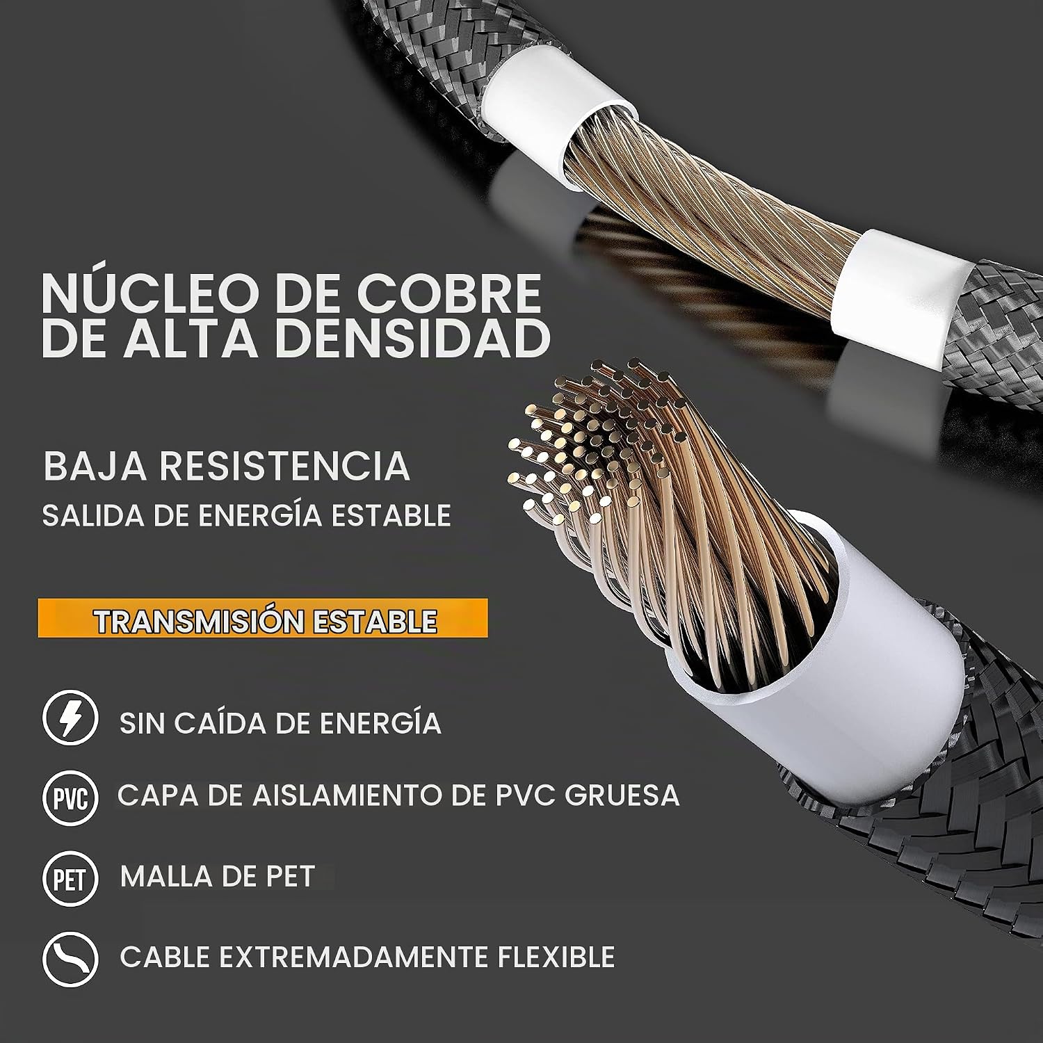 KIT DE EXTENSIÓN DE CABLE PSU EZDIY-FAB 18AWG ATX/EPS/PCIE 30CM NEGRO - 5