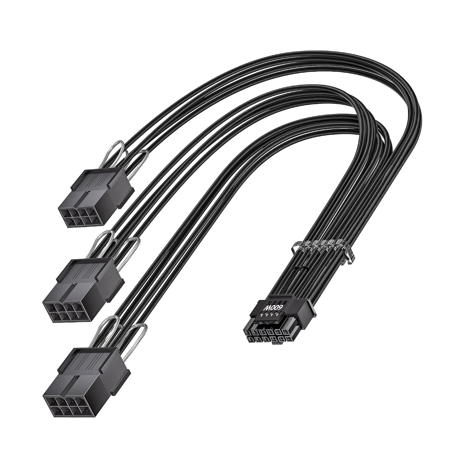 CABLE ADAPTADOR FASGEAR 16PIN A 3X 8PIN PCIE EXTENSIÓN 30CM NEGRO - 1
