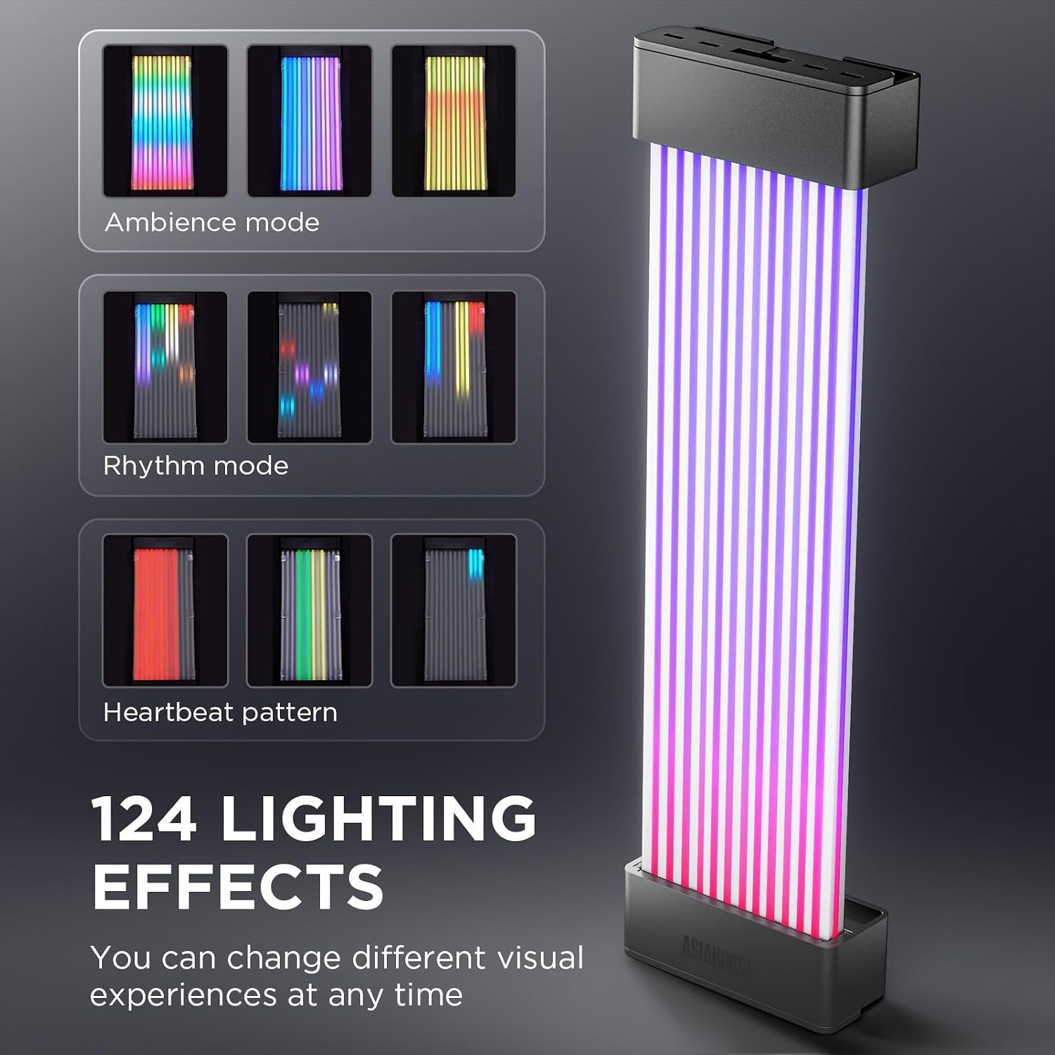 COOLER INTERNO ASIAHORSE AURORA PRO RGB CON 108 LEDS DIRECCIONABLES PARA CABLES DE PODER - 3