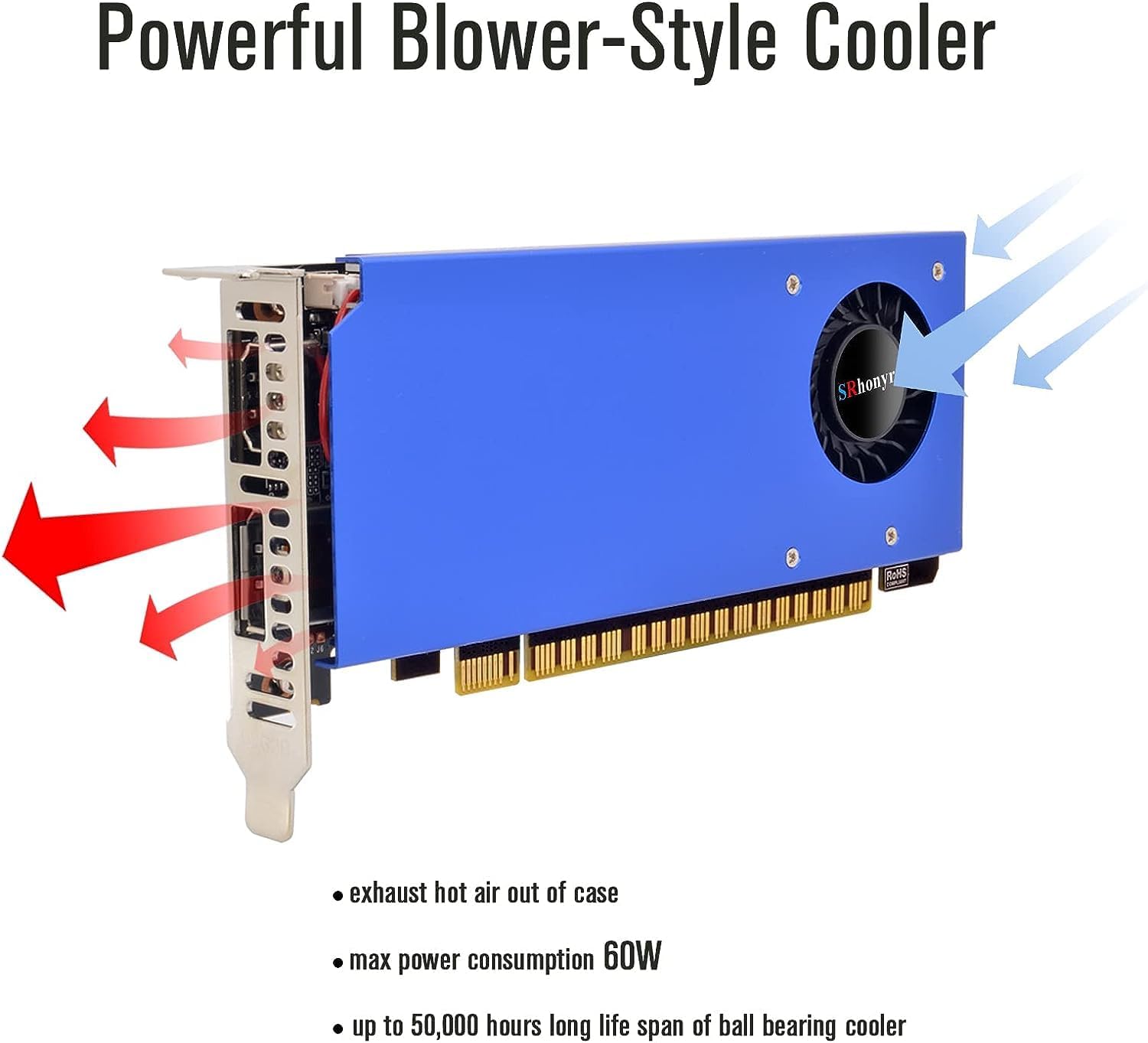 TARJETA DE VIDEO SRHONYRA GTX 1050 TI 4GB LOW PROFILE - 5