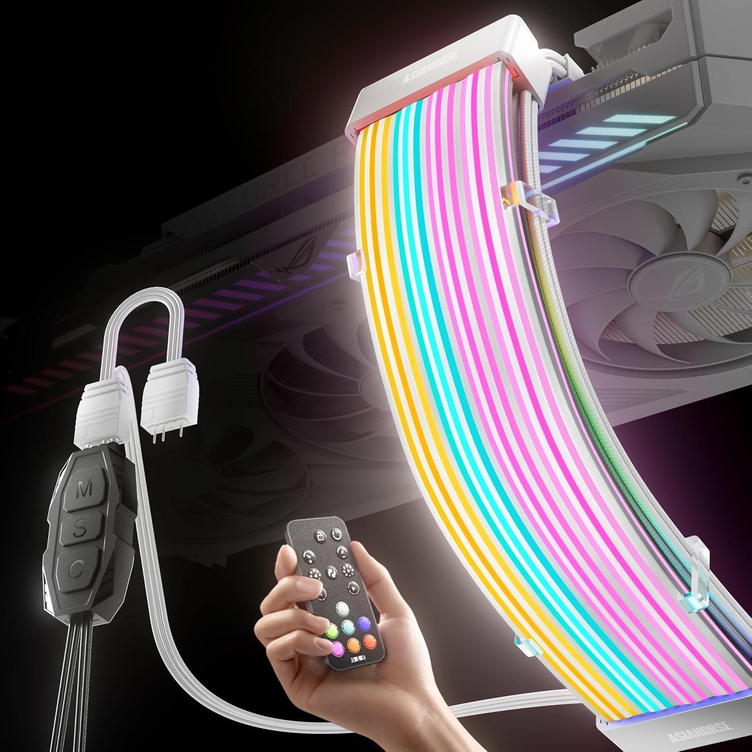 CUBIERTA DE CABLES RGB ASIAHORSE AURORA PRO CON 108 LEDS DIRECCIONABLES - 1