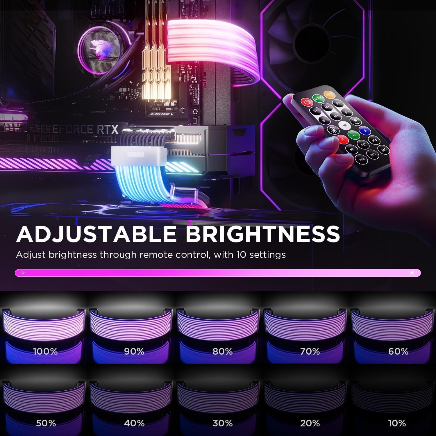 CUBIERTA DE CABLES RGB ASIAHORSE AURORA PRO CON 108 LEDS DIRECCIONABLES - 4