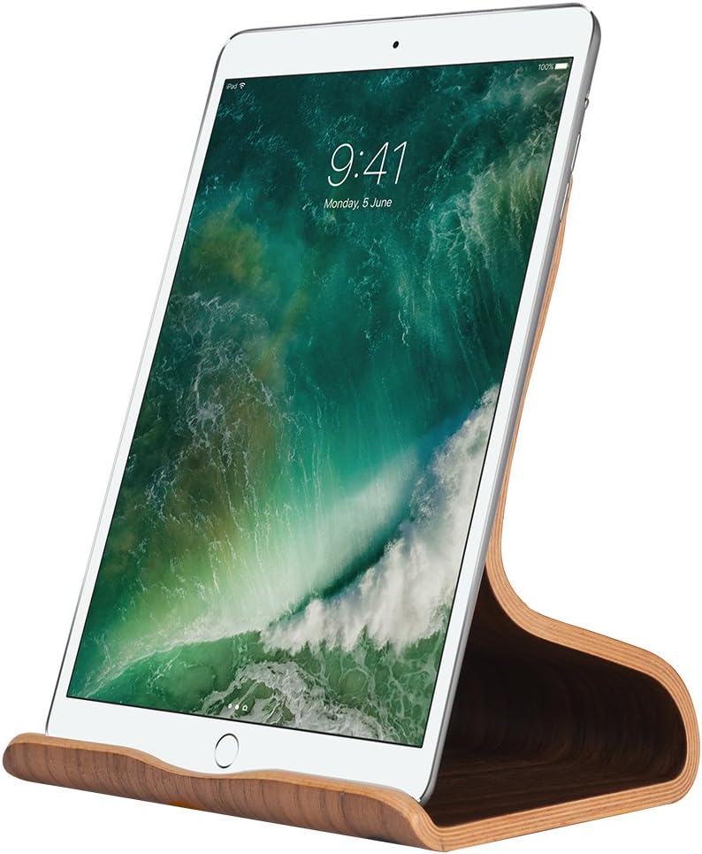 SOPORTE PARA TABLET SAMDI WOOD TABLET STAND NOGAL NEGRO 4-13 PULGADAS - 1