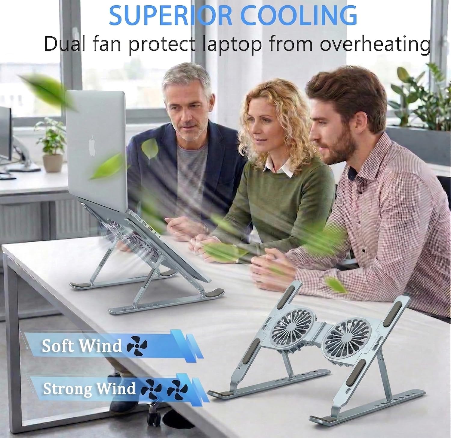 BASE REFRIGERANTE PARA LAPTOP ATTOE C9 PRO CON DOBLE VENTILADOR RGB Y ALTURA AJUSTABLE PARA NOTEBOOKS DE 11 A 17 PULGADAS - 2