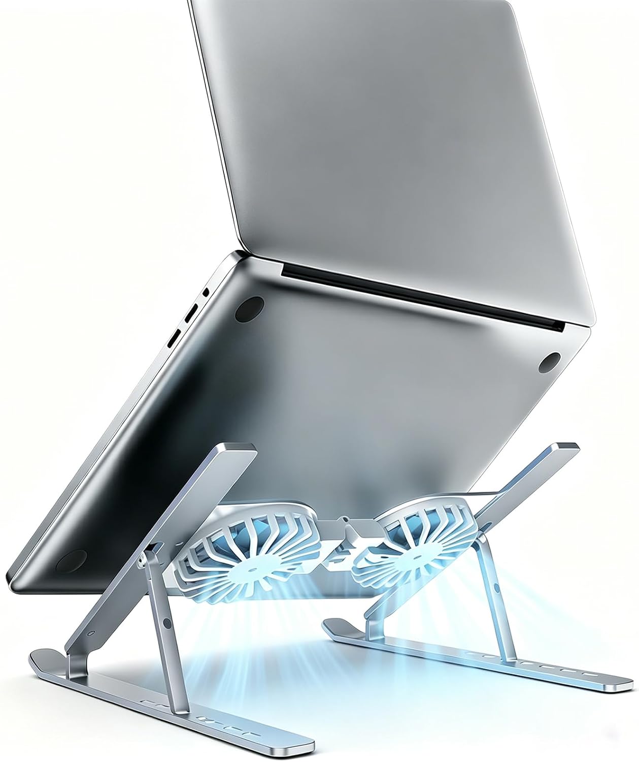 BASE REFRIGERANTE PARA LAPTOP ATTOE C9 PRO CON DOBLE VENTILADOR RGB Y ALTURA AJUSTABLE PARA NOTEBOOKS DE 11 A 17 PULGADAS - 2