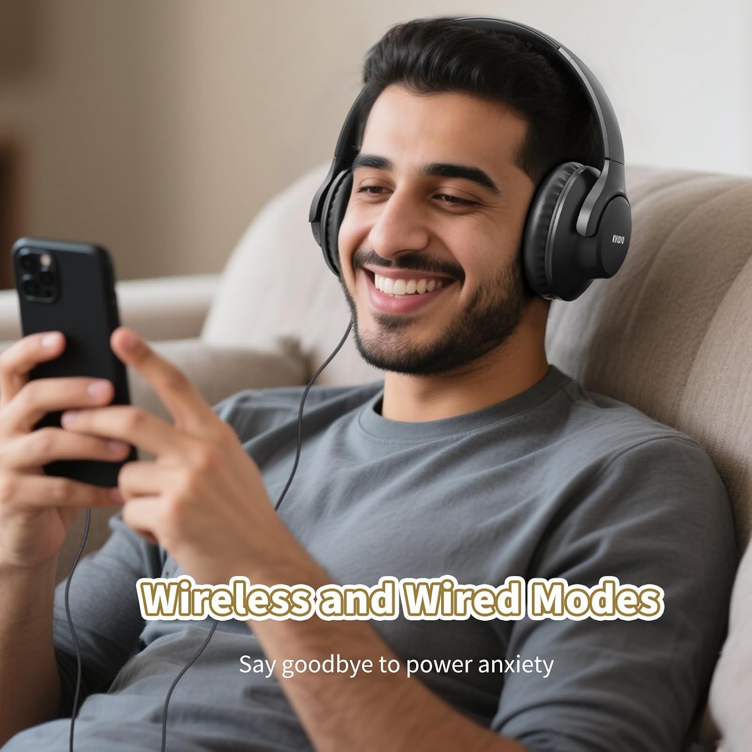 AUDÍFONOS BLUETOOTH KVIDIO OVER EAR 65 HORAS DE REPRODUCCIÓN - 4