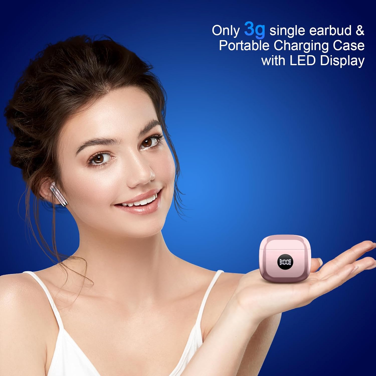 AUDÍFONOS TRUE WIRELESS JXREV J53 BLUETOOTH 5.4 CON CANCELACIÓN DE RUIDO Y ESTUCHE CON PANTALLA LED - 5