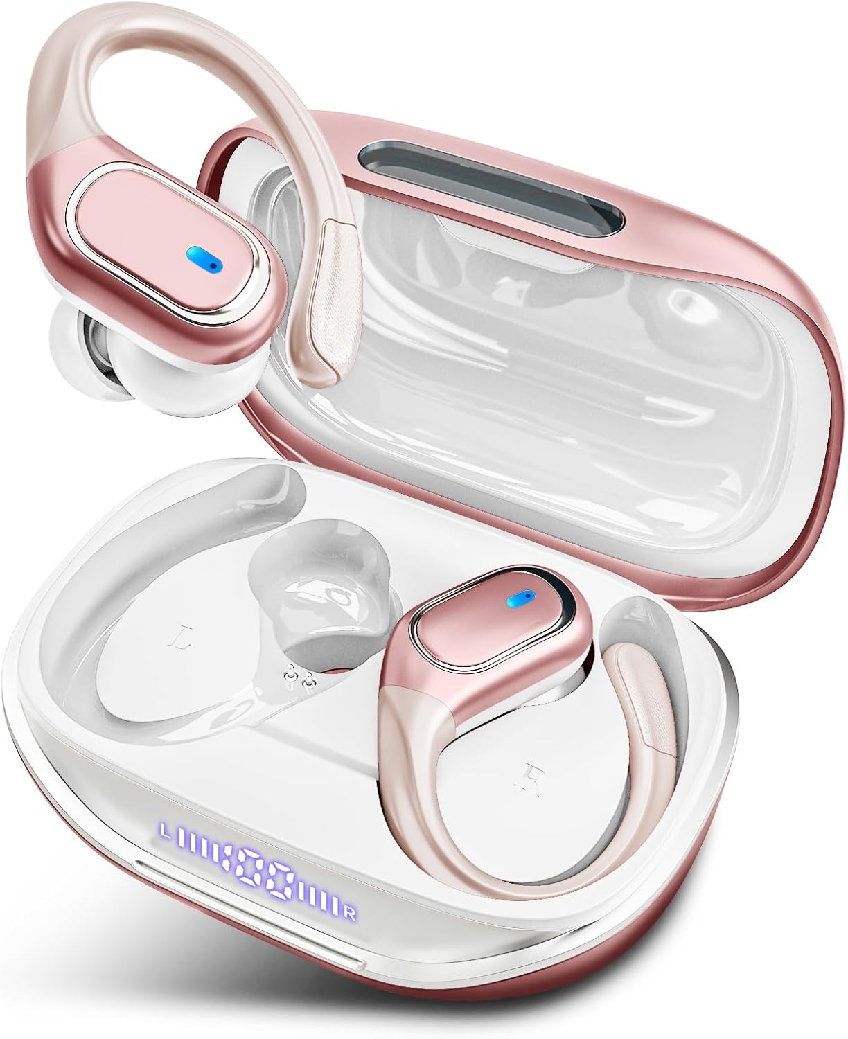 AUDÍFONOS INALÁMBRICOS HAOYUYAN T16 BLUETOOTH 5.3 CHAMPAÑA - 1