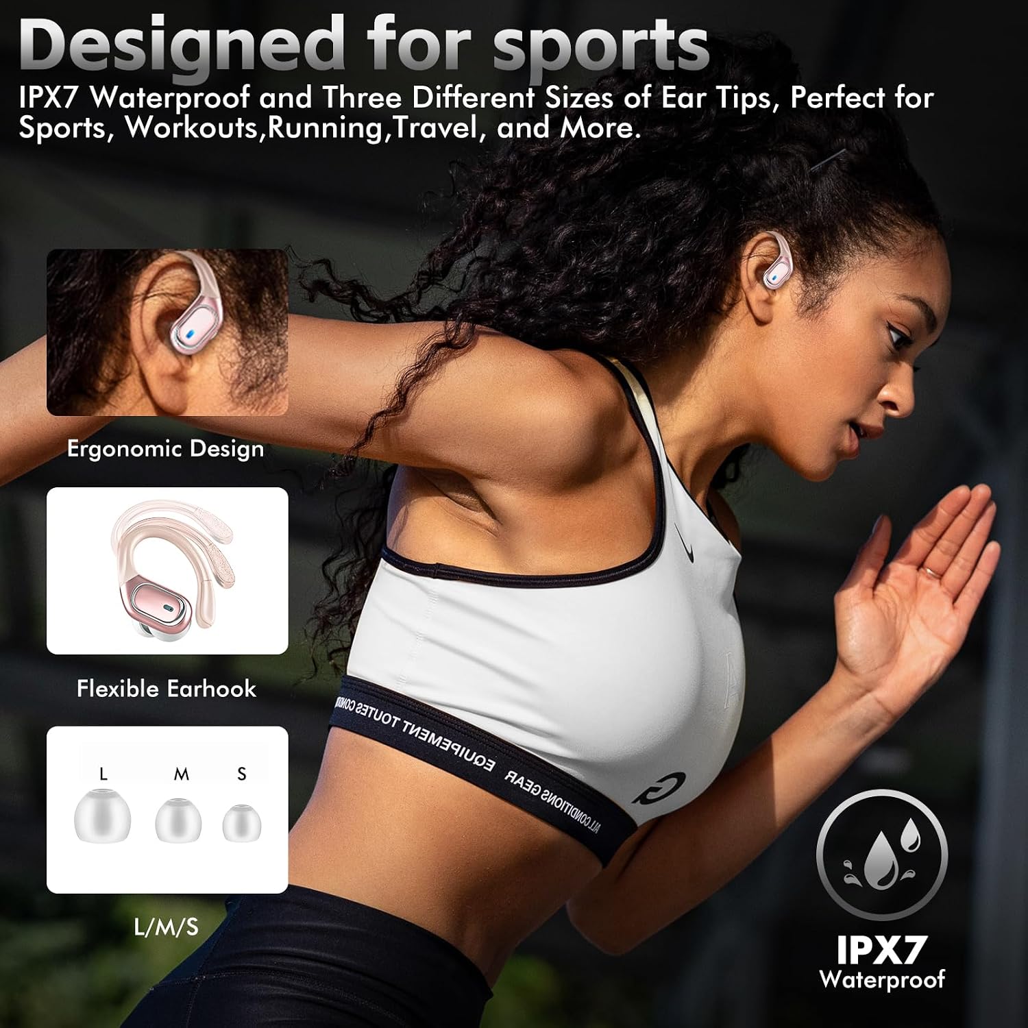 AUDÍFONOS INALÁMBRICOS HAOYUYAN T16 BLUETOOTH 5.3 CHAMPAÑA - 5