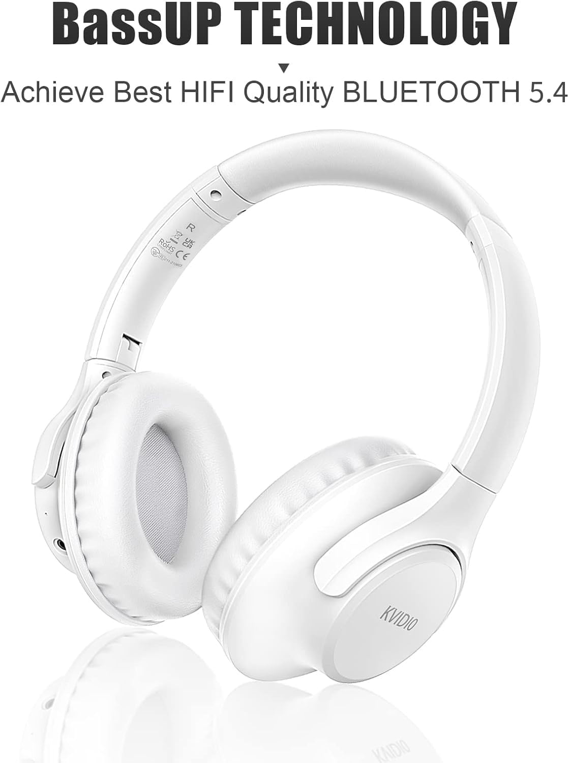 AUDÍFONOS BLUETOOTH KVIDIO OVER EAR 65H DE REPRODUCCIÓN - 5