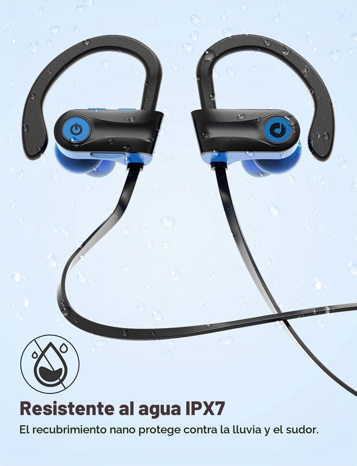 AUDÍFONOS BLUETOOTH OTIUM WIRELESS SPORTS IN-EAR IPX7 CON MICRÓFONO Y ESTÉREO HD - 5
