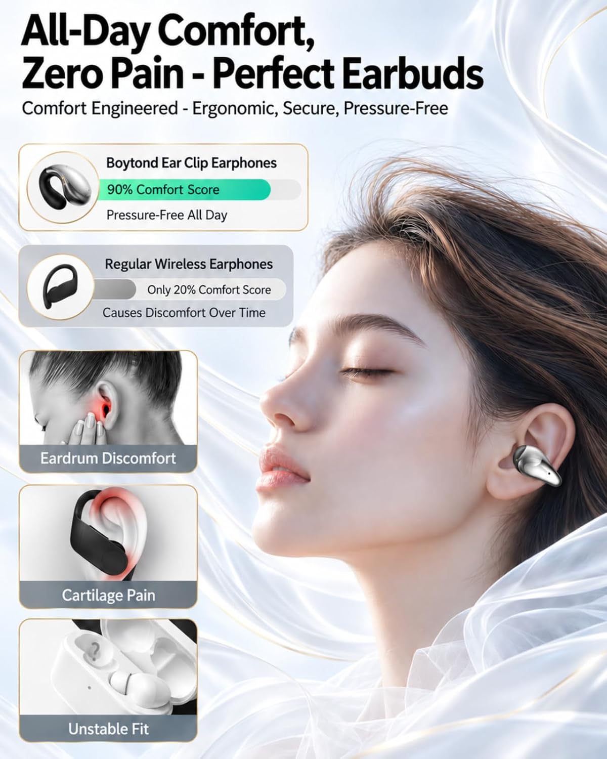 AUDÍFONOS BOYTOND ULTRA OPEN EAR CLIP ON PARA RUNNING Y EJERCICIO - 2