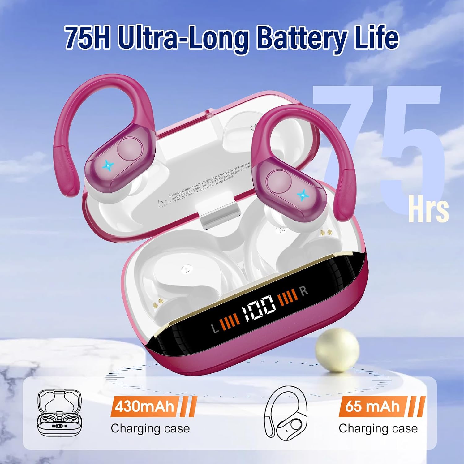 AUDÍFONOS INALÁMBRICOS LTINIST SPORTS BLUETOOTH 5.4 TRUE WIRELESS 75 HORAS - 4
