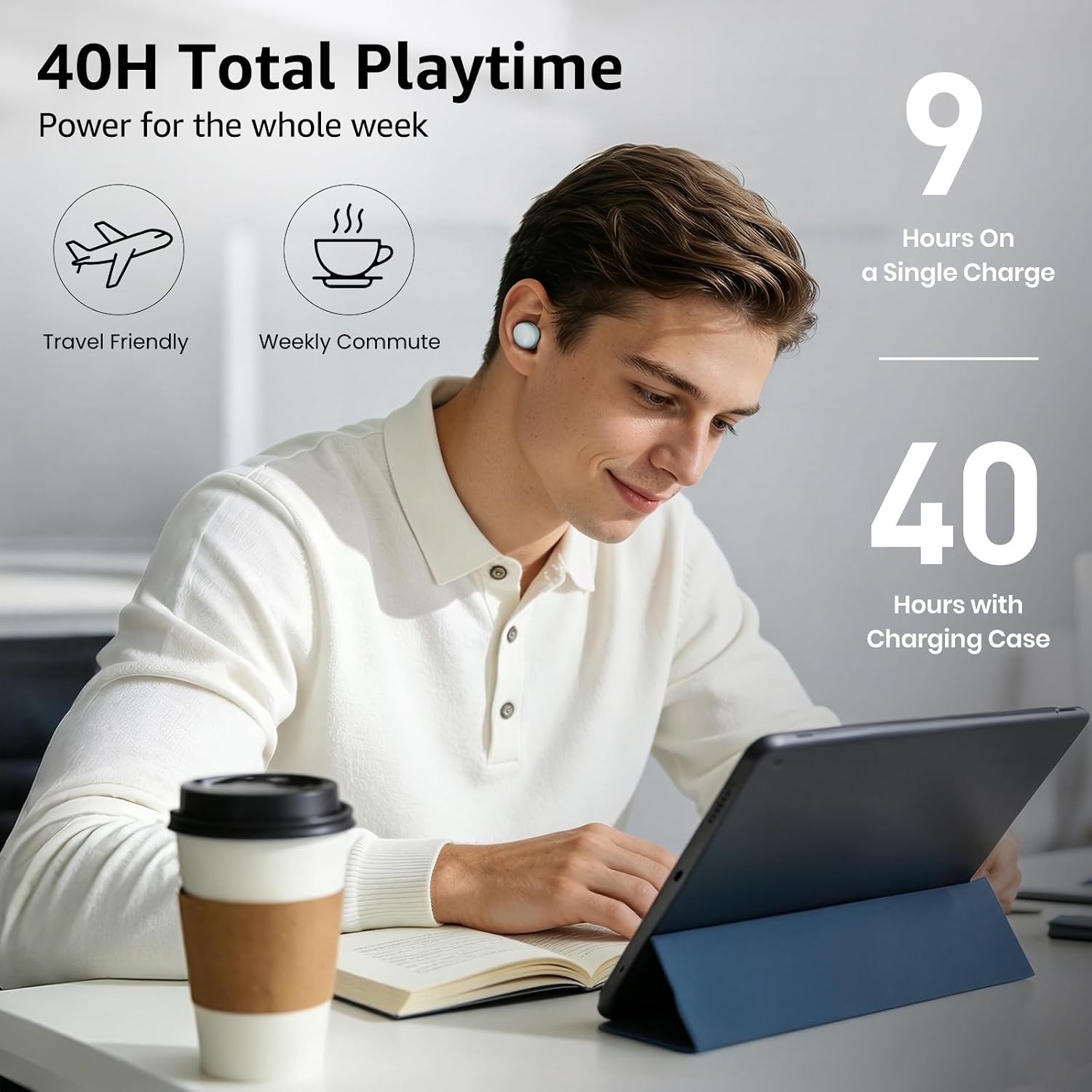 AUDÍFONOS INALÁMBRICOS TOZO T6 BLUETOOTH 5.3 TRUE WIRELESS IPX8 - 3