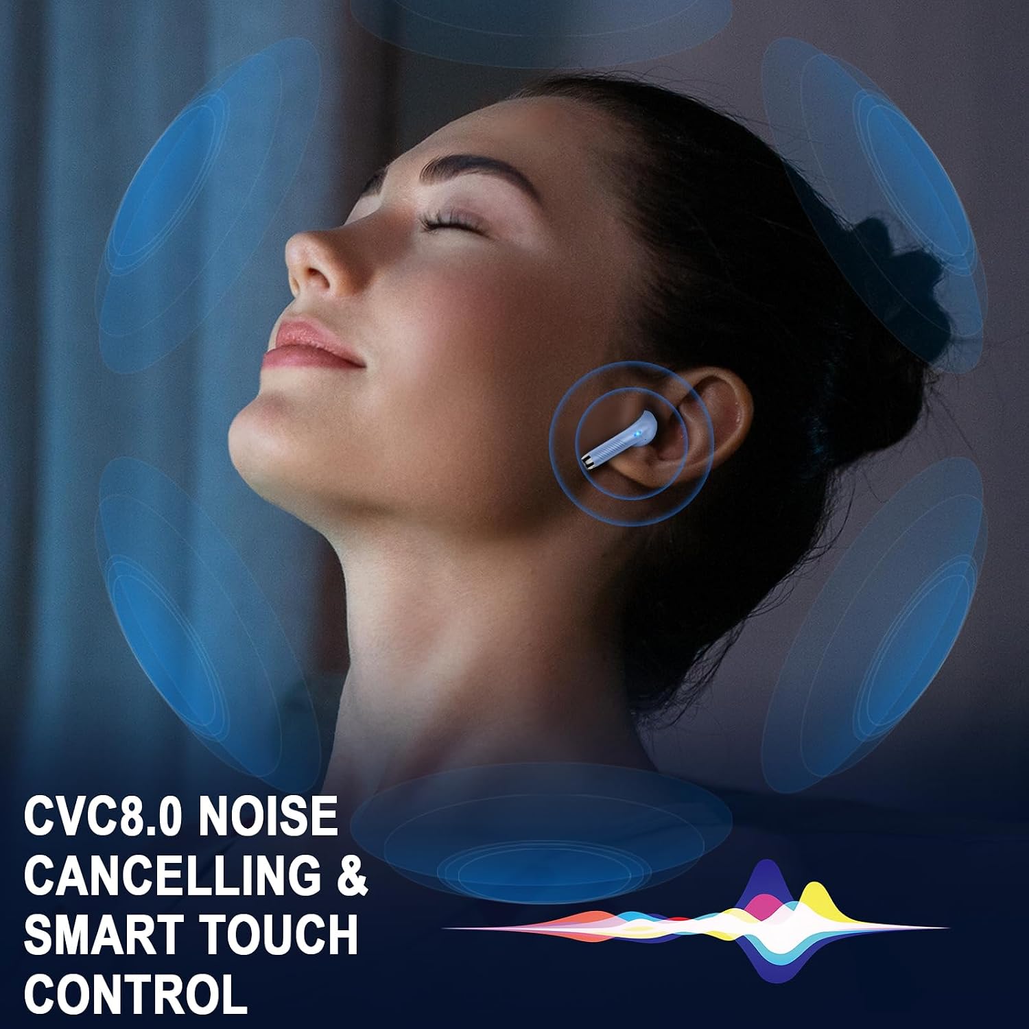 AUDÍFONOS TRUE WIRELESS JXREV J53 BLUETOOTH 5.4 CON LED Y BASS 6D - 2