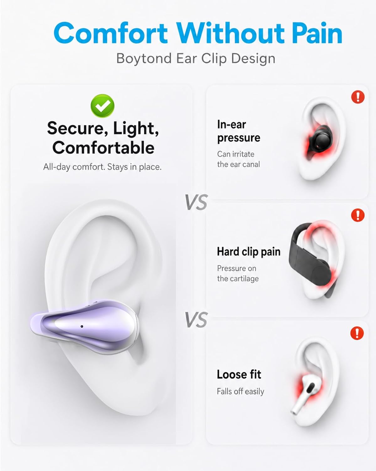 AUDÍFONOS INALÁMBRICOS COOLJUMPER ULTRA OPEN EAR CON CLIP, LIVIANOS - 2