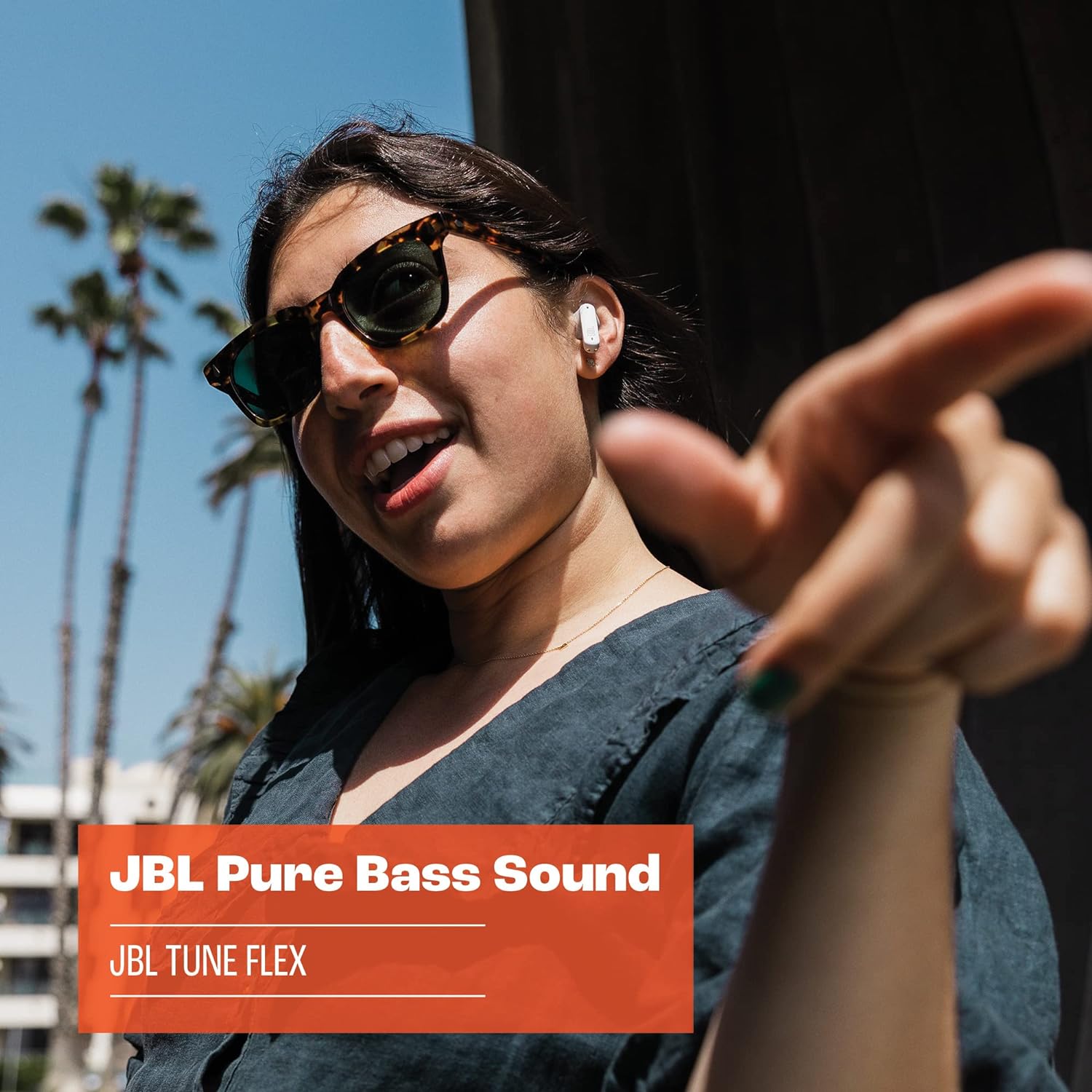 AUDÍFONOS TRUE WIRELESS JBL TUNE FLEX AZUL PEQUEÑO - 2