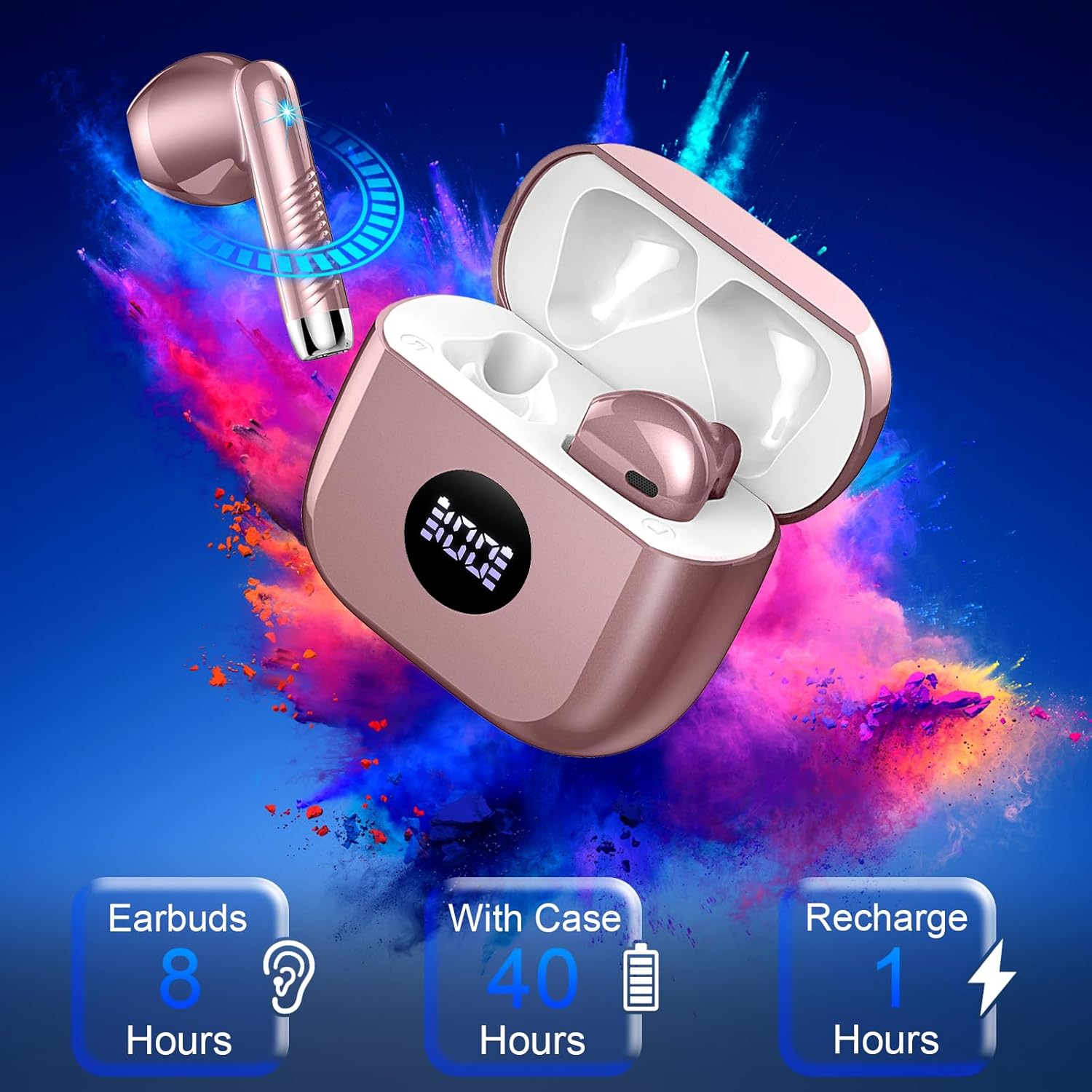 AUDÍFONOS INALÁMBRICOS JXREV BLUETOOTH 5.4 TRUE WIRELESS IN-EAR - 5