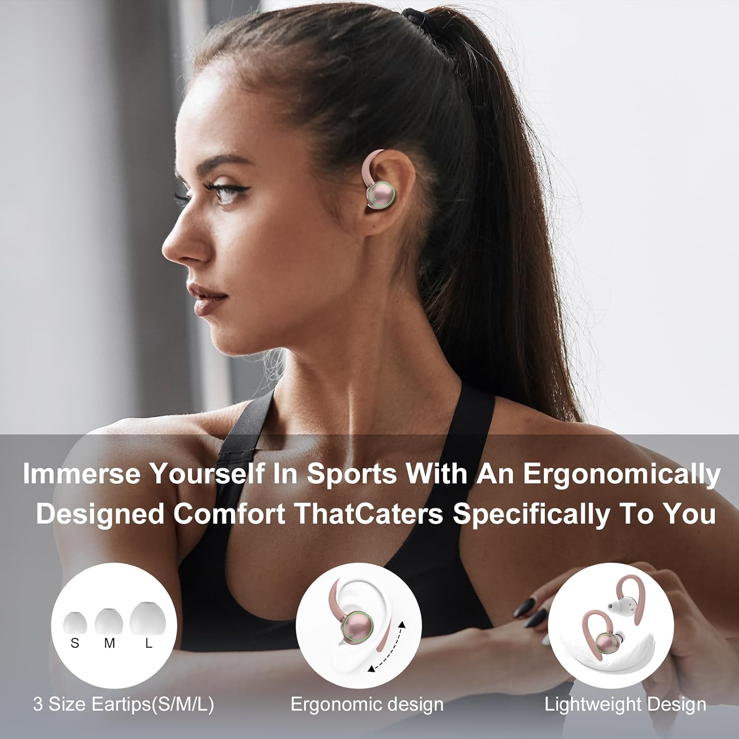 AUDÍFONOS INALÁMBRICOS PEFUPEW C6 BLUETOOTH 5.4 DEPORTIVOS CON MICRÓFONO ENC - 5