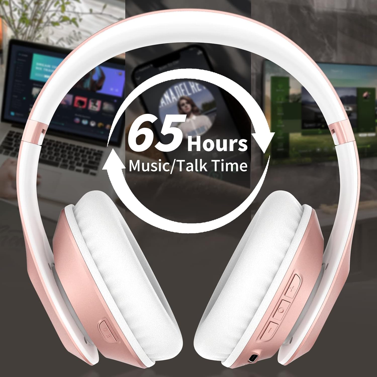 AUDÍFONOS BLUETOOTH INALÁMBRICOS GLYNZAK V6.0 OVER EAR STEREO CON MICRÓFONO - 3