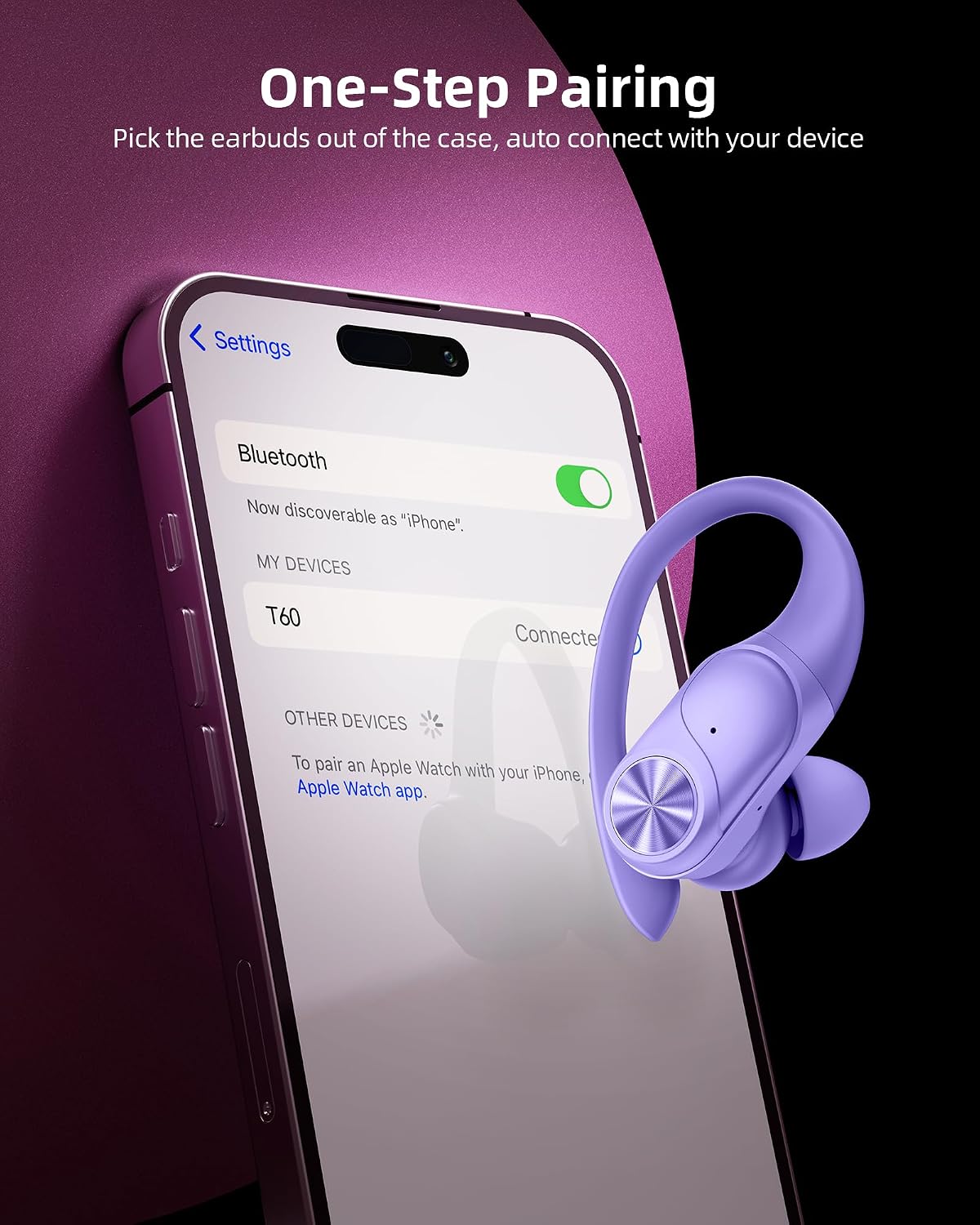 AUDÍFONOS BLUETOOTH POCBUDS TRUE WIRELESS MORADO 80HRS BATERÍA IPX7 - 4