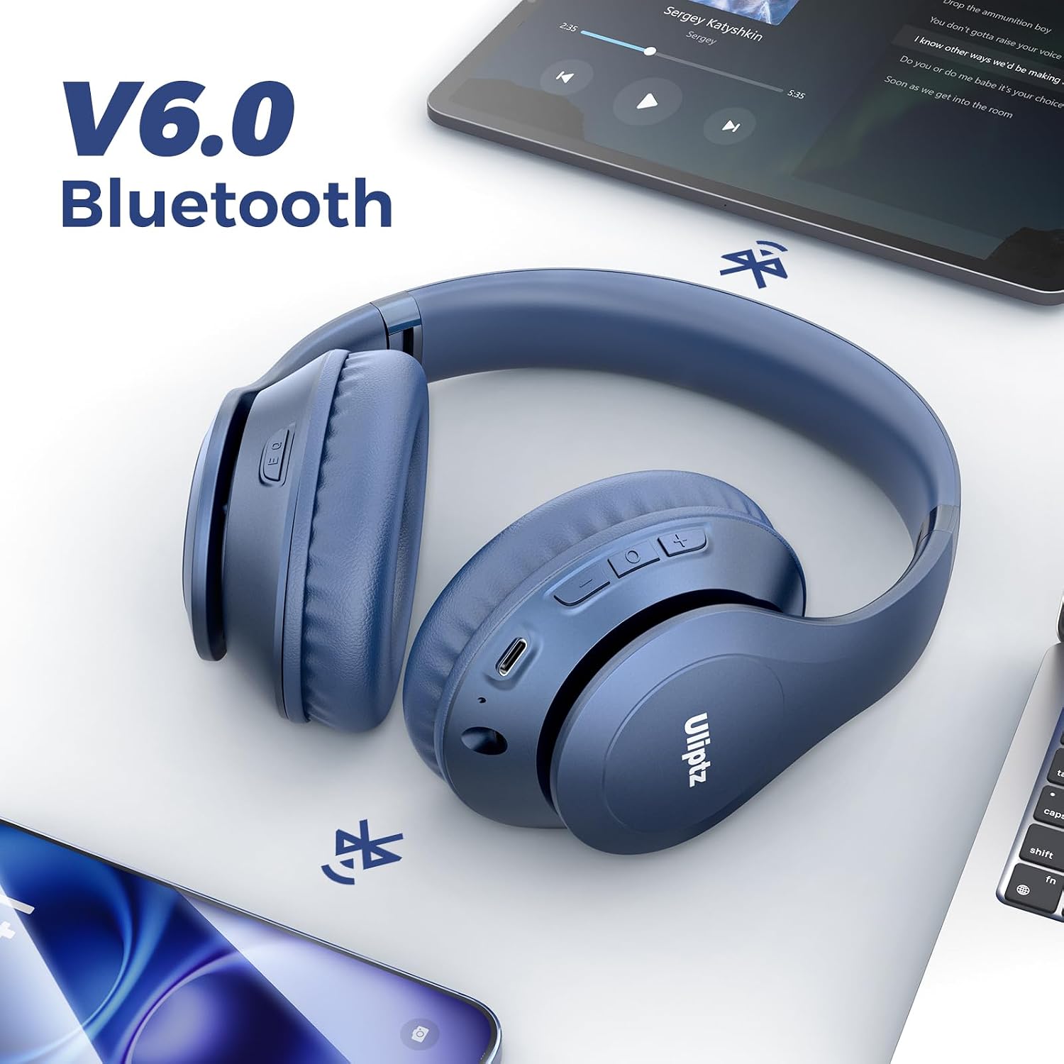 AUDÍFONOS ULIPTZ BLUETOOTH OVER EAR INALÁMBRICOS PLEGABLES - 5