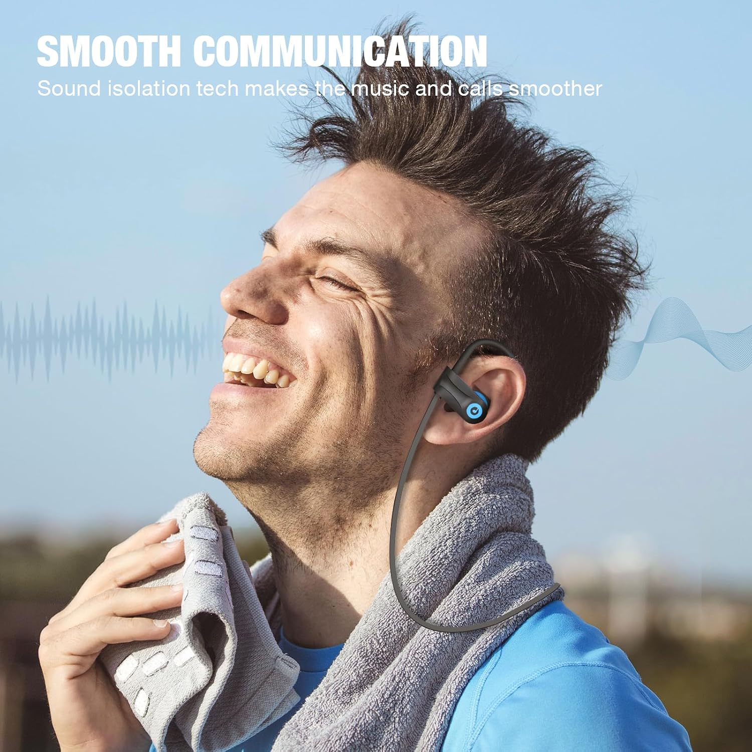 AUDÍFONOS BLUETOOTH BOEAN MODELO UL0F1F0002 OVER EAR IMPERMEABLES IPX7 - 3