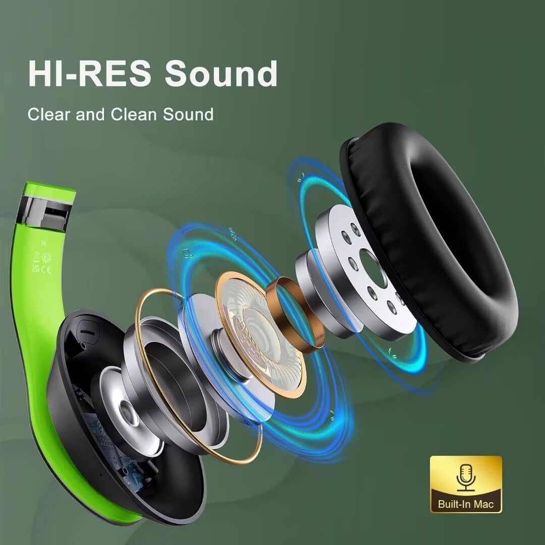 AUDÍFONOS INALÁMBRICOS BLUETOOTH GLYNZAK V6.0 OVER EAR HIFI STEREO CON MICRÓFONO - 3