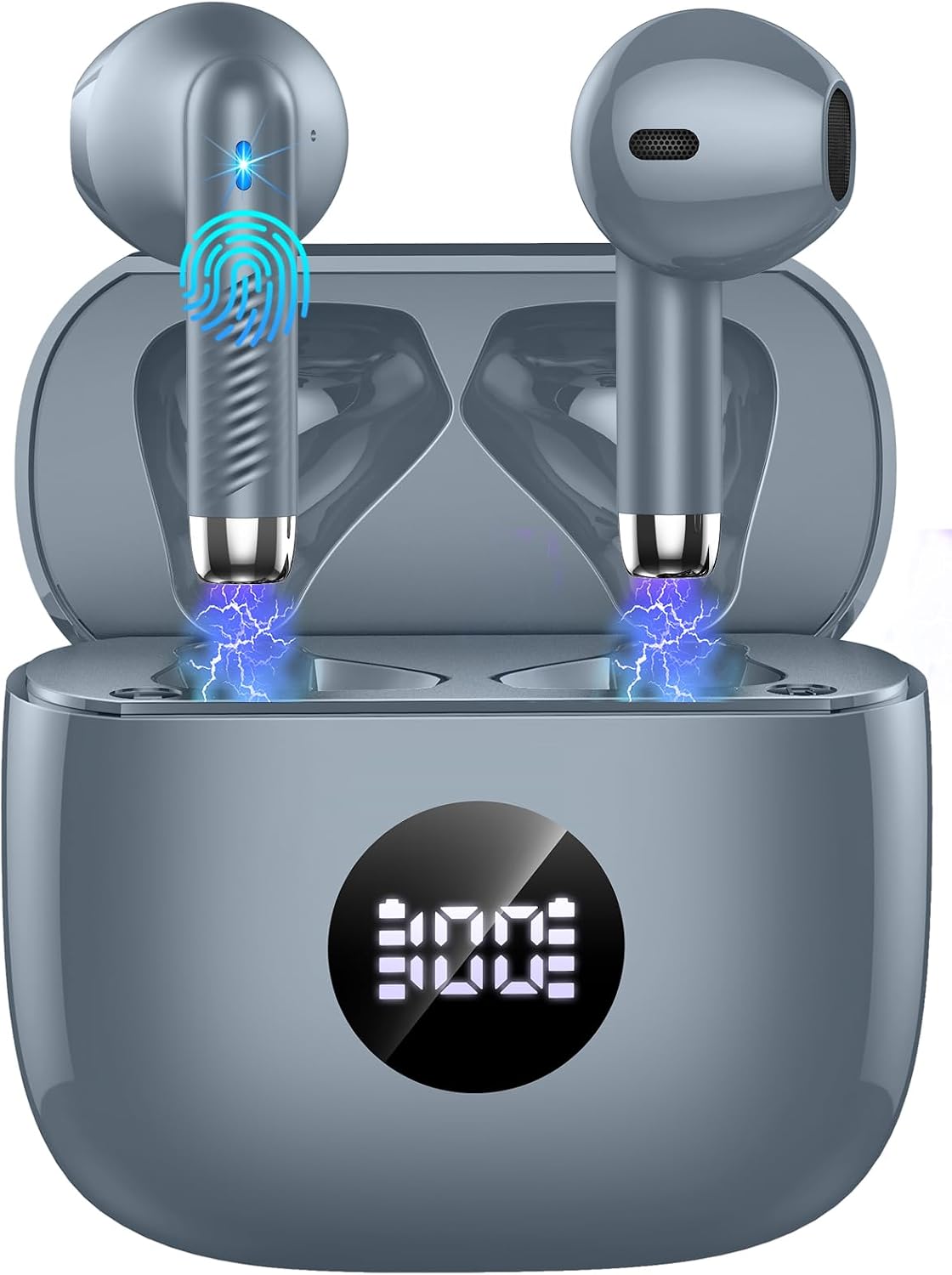 AUDÍFONOS TRUE WIRELESS JXREV J53 BLUETOOTH 5.4 CON CANCELACIÓN DE RUIDO Y ESTUCHE CON PANTALLA LED - 1
