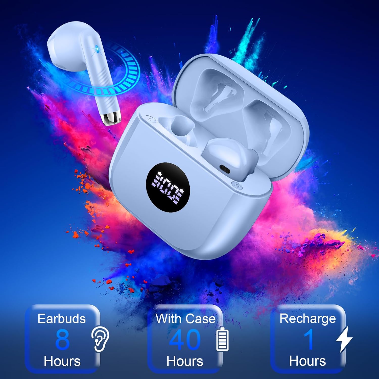 AUDÍFONOS INALÁMBRICOS JXREV J53 BLUETOOTH 5.4 TRUE WIRELESS - 3