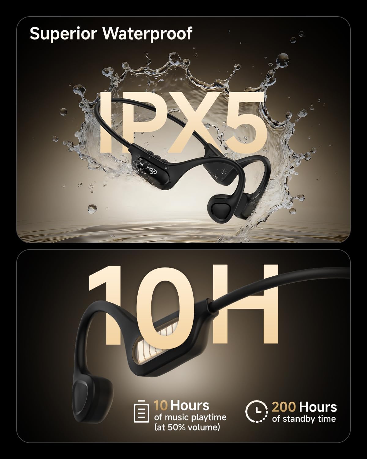 AUDÍFONOS PSIER 2026 BONE CONDUCTION BLUETOOTH ABIERTOS PARA RUNNING - 5