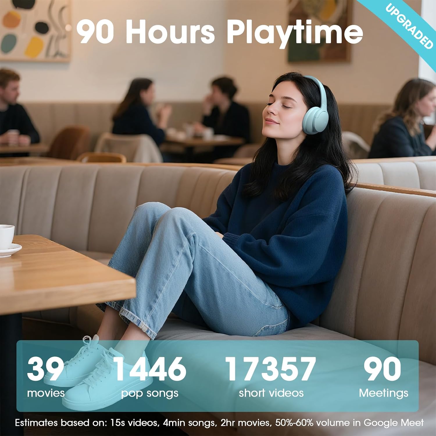 AUDÍFONOS BLUETOOTH DOQAUS OVER EAR CON 90 HORAS DE REPRODUCCIÓN - 2