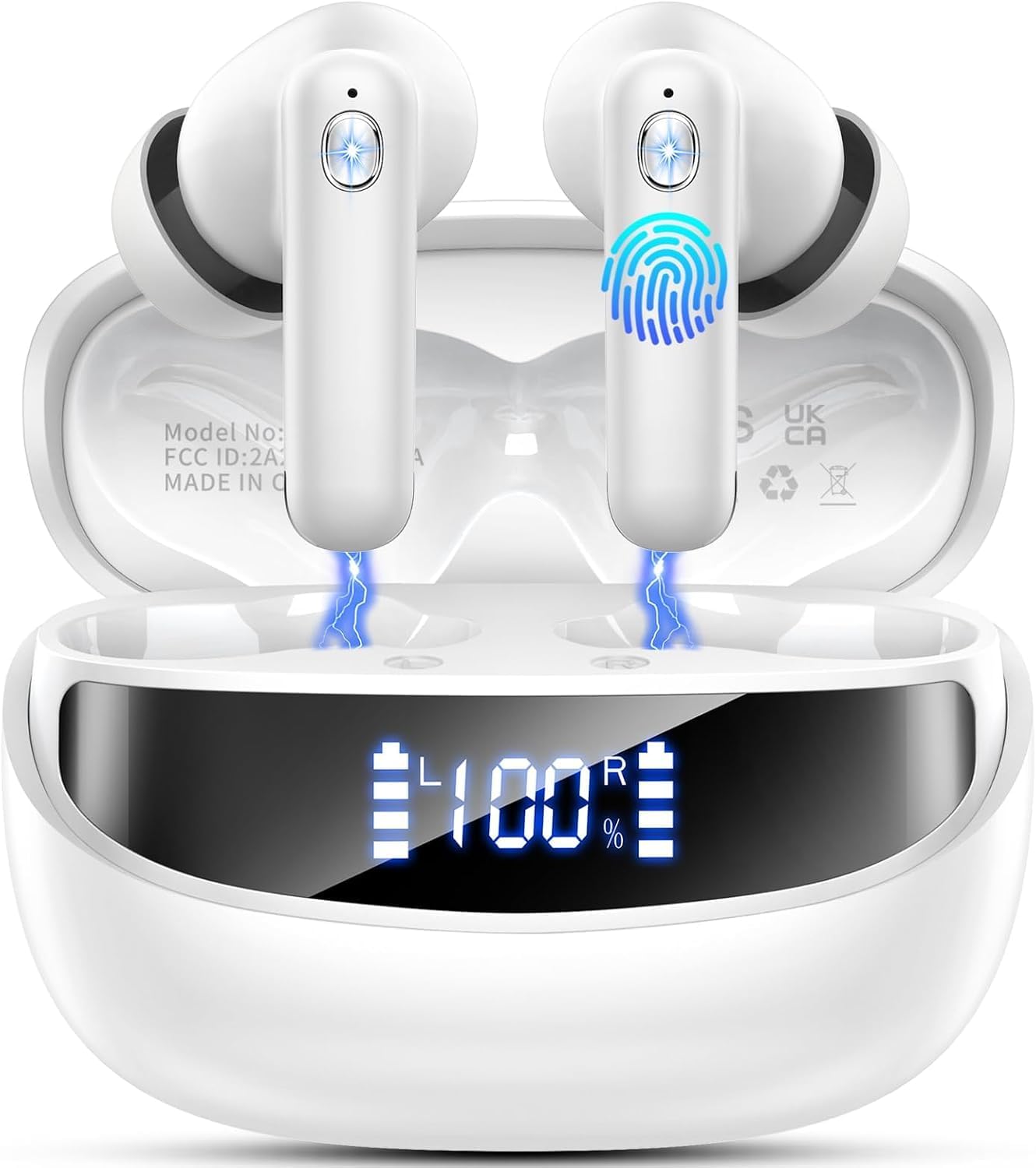 AUDÍFONOS INALÁMBRICOS JXREV WIRELESS EARBUDS BLUETOOTH 5.4 IPX7 - 1