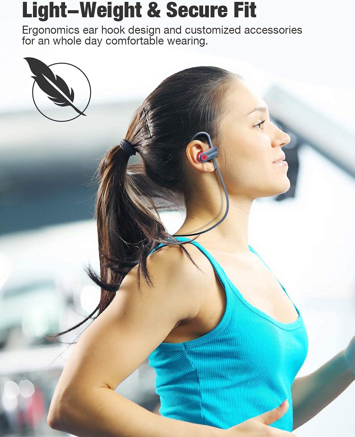 AUDÍFONOS IN-EAR OTIUM U18 BLUETOOTH 5.3 SPORT CON MICRÓFONO Y GANCHO PARA OREJA - 3