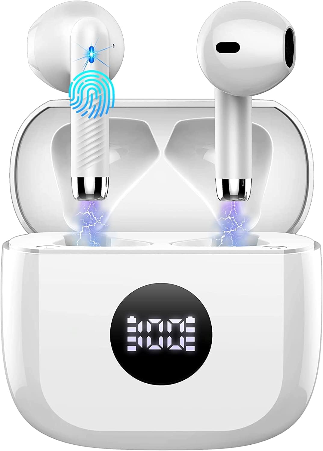 AUDÍFONOS INALÁMBRICOS JXREV J53 BLUETOOTH 5.4 CON ESTUCHE Y PANTALLA LED - 1