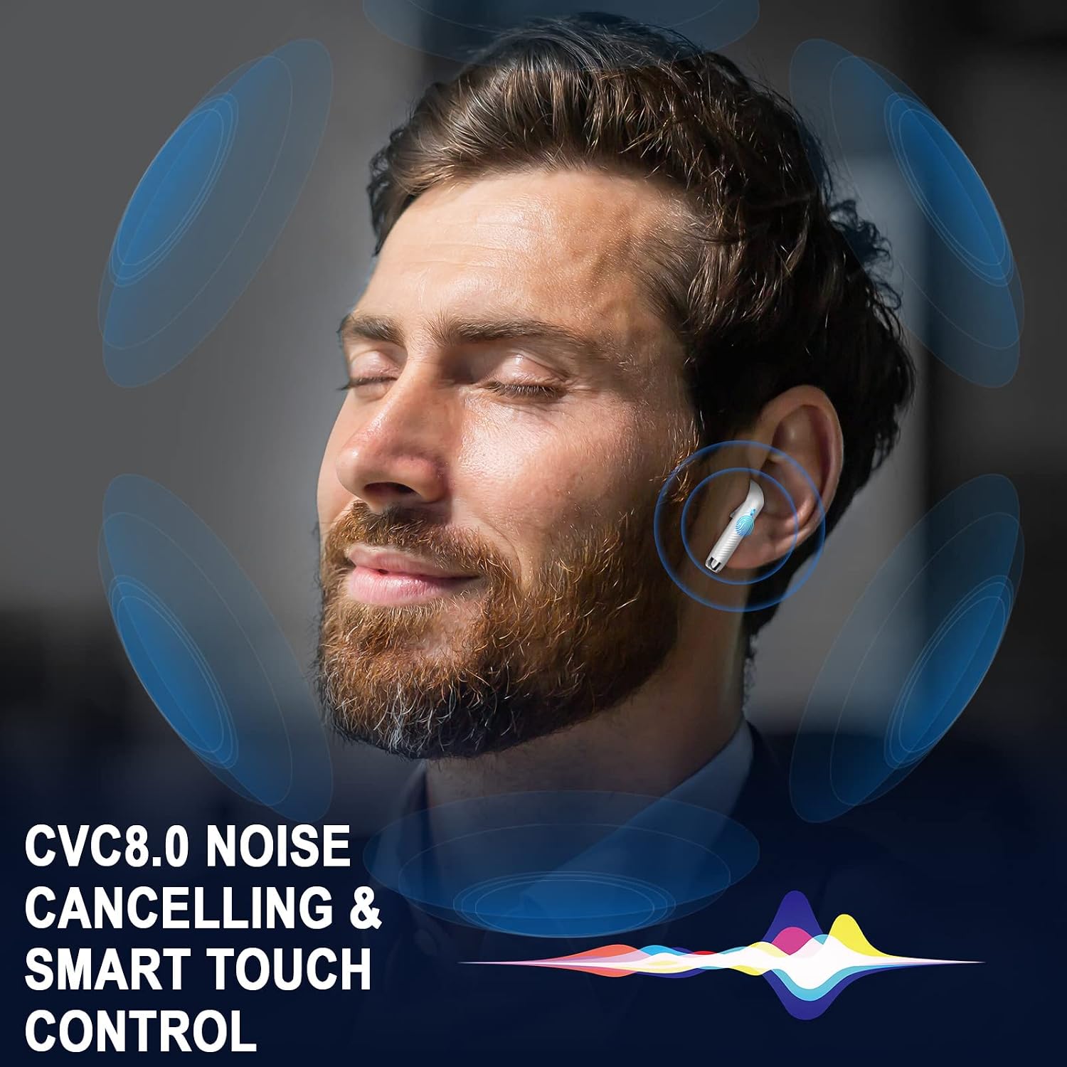 AUDÍFONOS INALÁMBRICOS JXREV J53 BLUETOOTH 5.4 CON ESTUCHE Y PANTALLA LED - 2