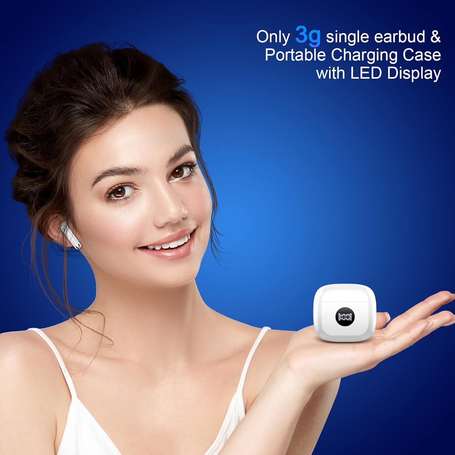 AUDÍFONOS INALÁMBRICOS JXREV J53 BLUETOOTH 5.4 CON ESTUCHE Y PANTALLA LED - 5