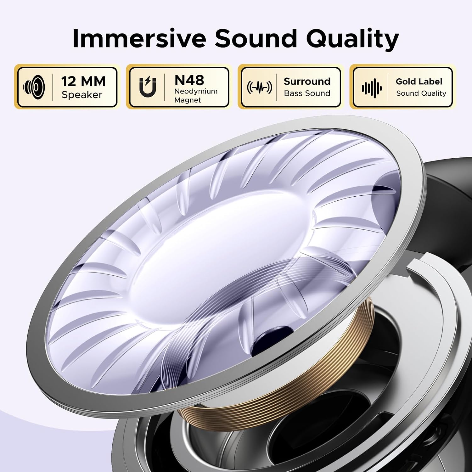 AUDÍFONOS UGREEN HITUNE S3 OPEN EAR BLUETOOTH 5.4 NEGRO - 3