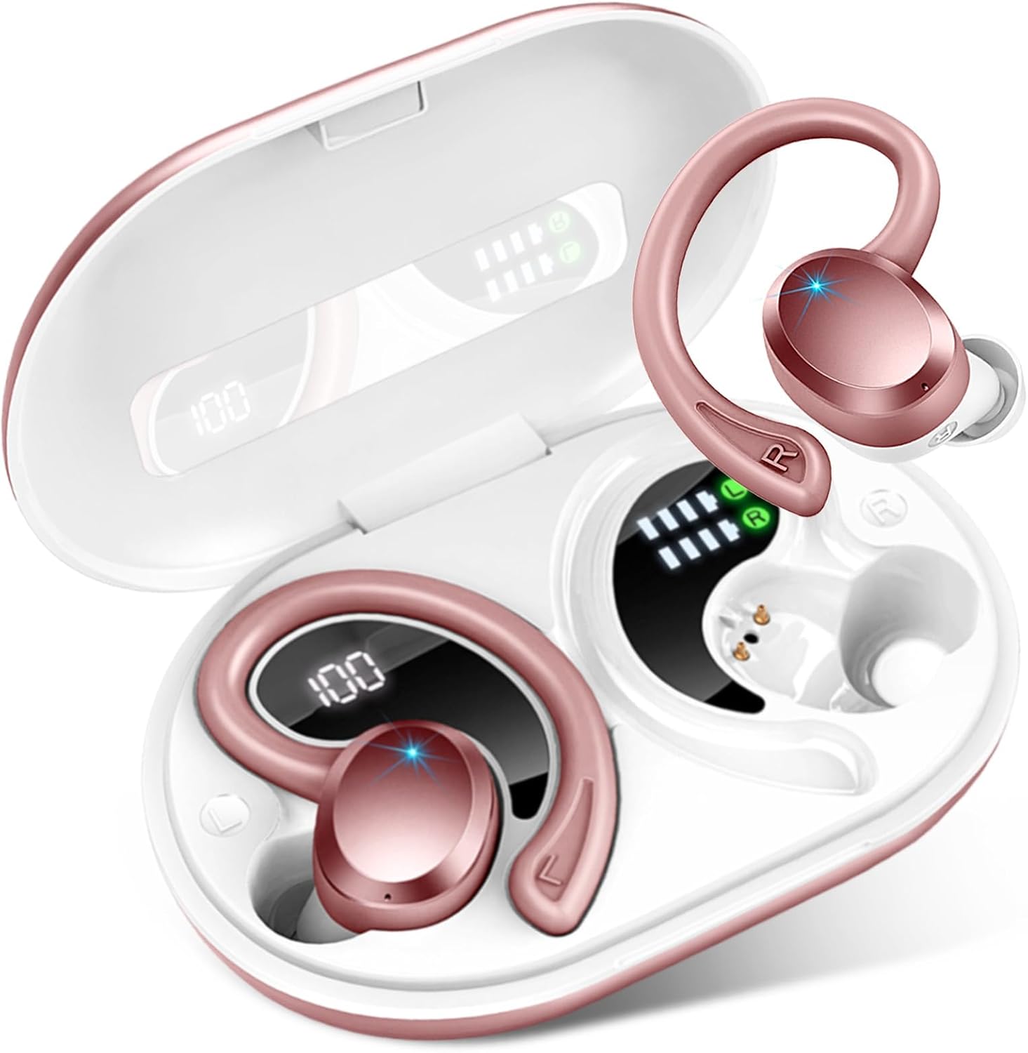 AUDÍFONOS INALÁMBRICOS RULEFISS Q38 BLUETOOTH 5.4 DEPORTIVOS IPX7 - 1