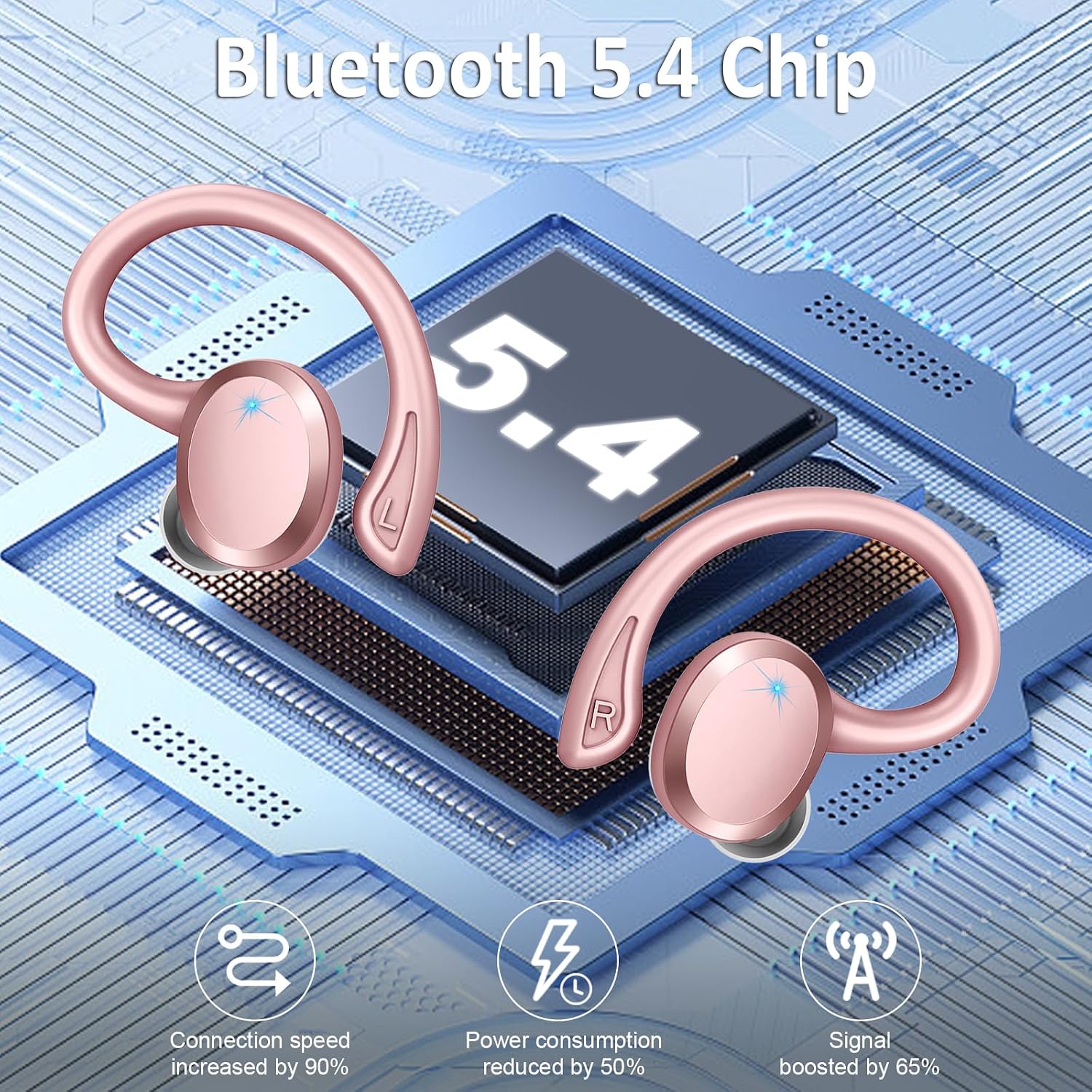 AUDÍFONOS INALÁMBRICOS RULEFISS Q38 BLUETOOTH 5.4 DEPORTIVOS IPX7 - 2
