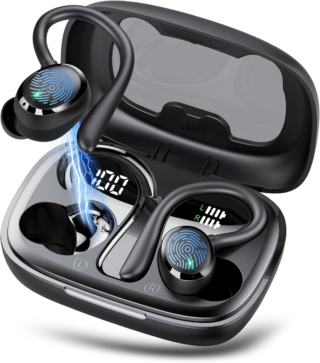 AUDÍFONOS BLUETOOTH KT1 TRUE WIRELESS CON ESTUCHE DE CARGA NEGRO - 1