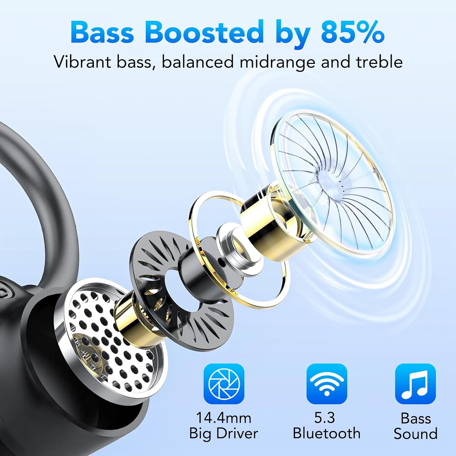AUDÍFONOS BLUETOOTH KT1 TRUE WIRELESS CON ESTUCHE DE CARGA NEGRO - 2
