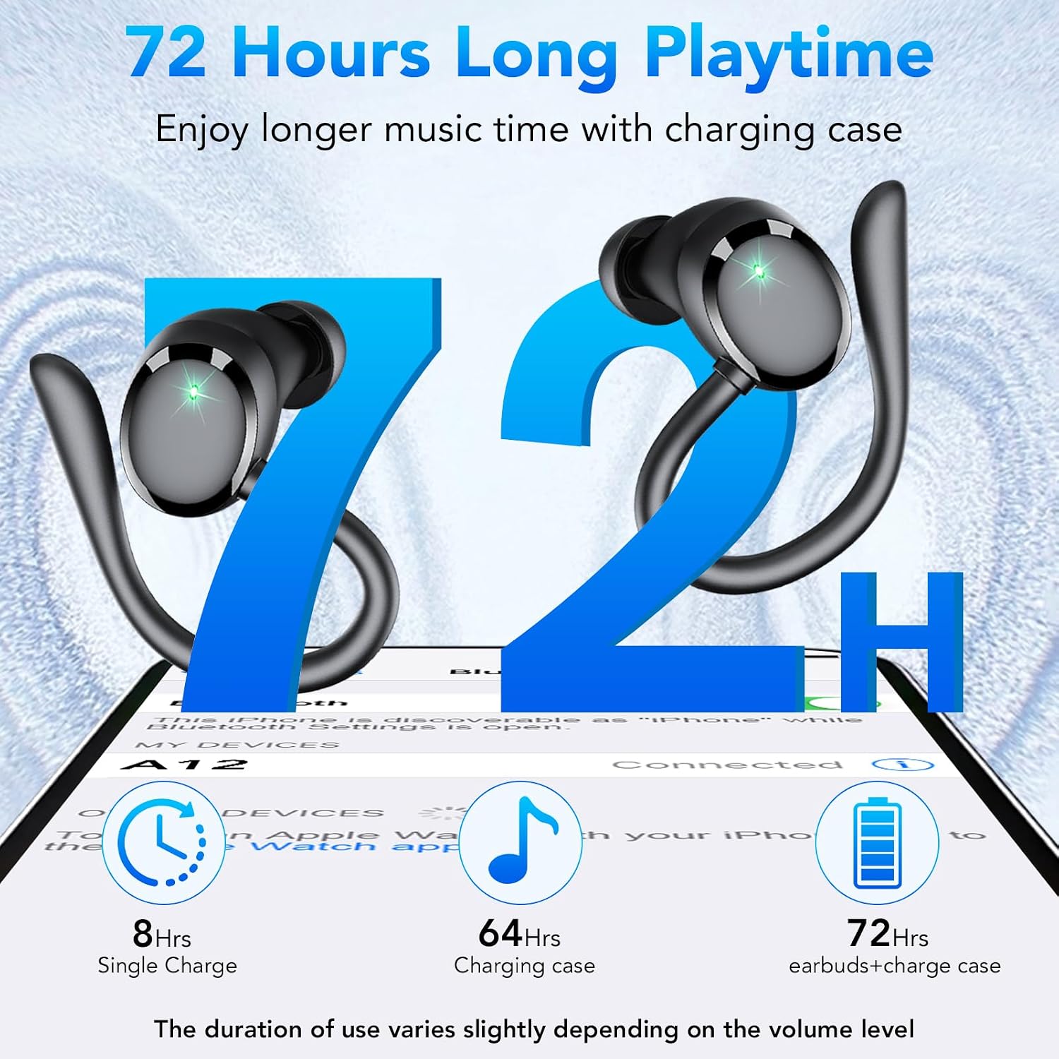 AUDÍFONOS BLUETOOTH KT1 TRUE WIRELESS CON ESTUCHE DE CARGA NEGRO - 3