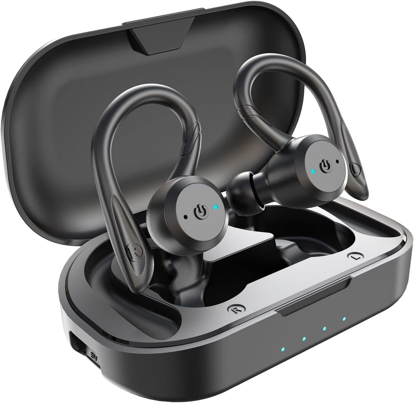 AUDÍFONOS BLUETOOTH APEKX TRUE WIRELESS CON ESTUCHE CARGA IPX7 NEGRO - 1
