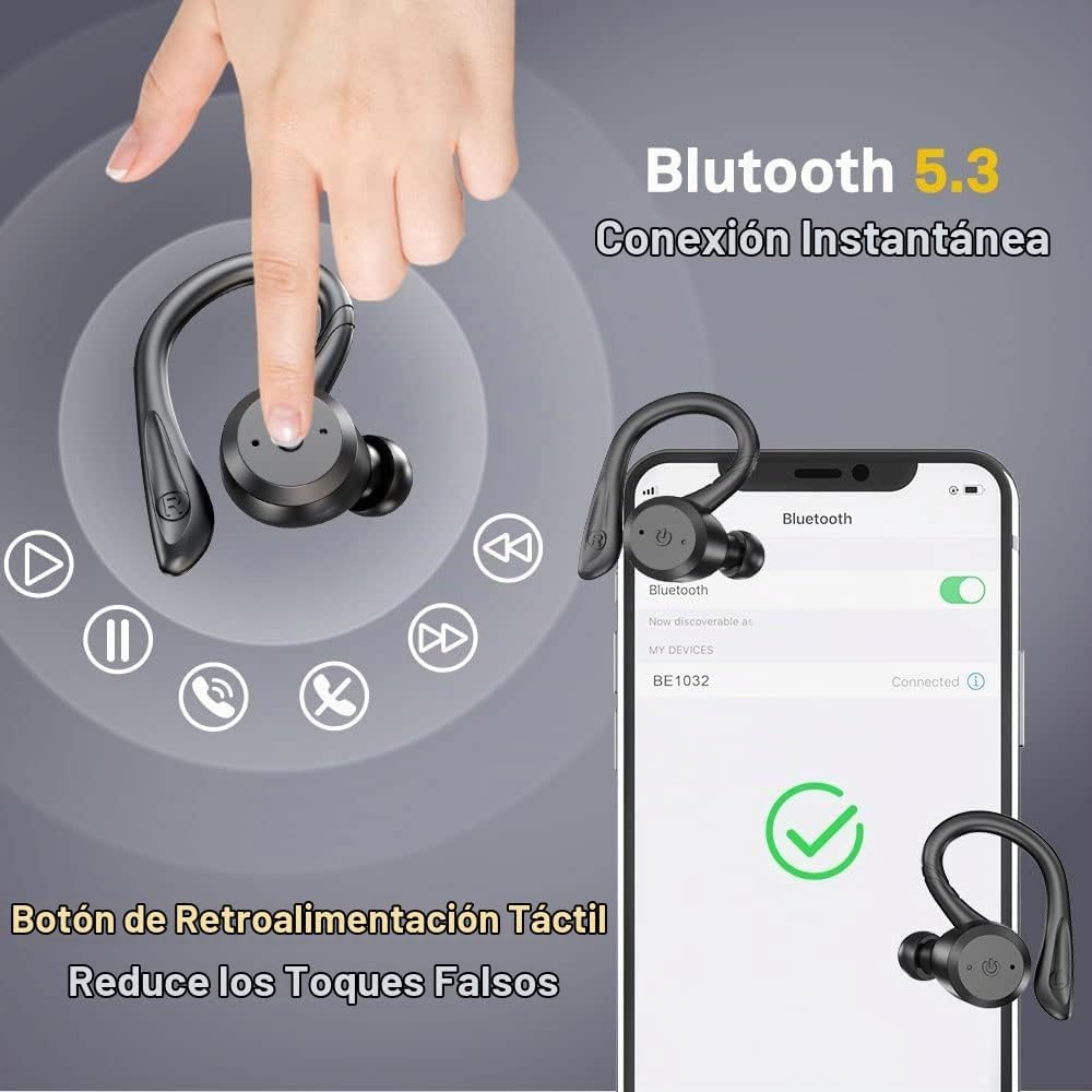 AUDÍFONOS BLUETOOTH APEKX TRUE WIRELESS CON ESTUCHE CARGA IPX7 NEGRO - 5