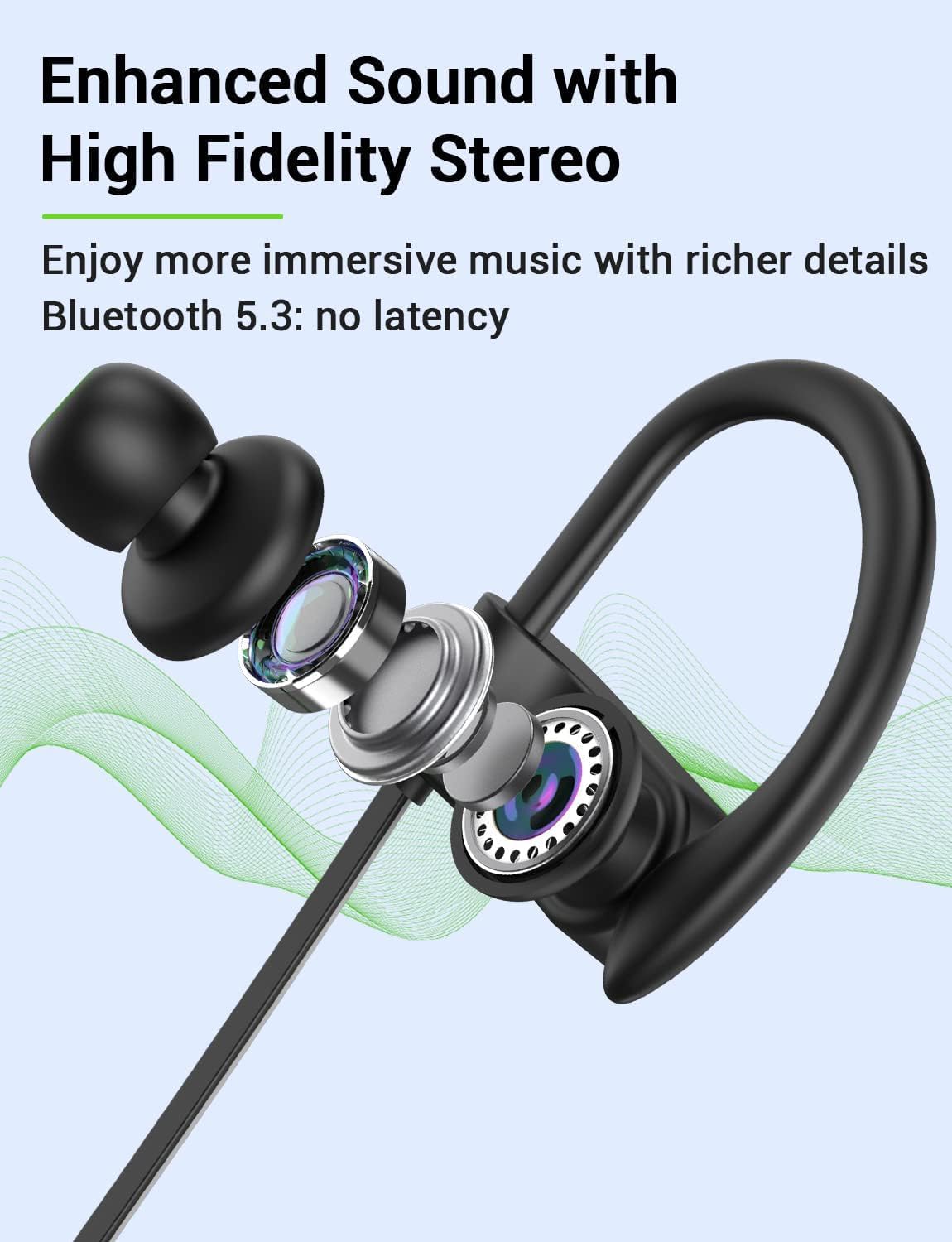 AUDÍFONOS BLUETOOTH STIIVE 5.3 IN-EAR DEPORTIVOS WATERPROOF IPX7 - 3