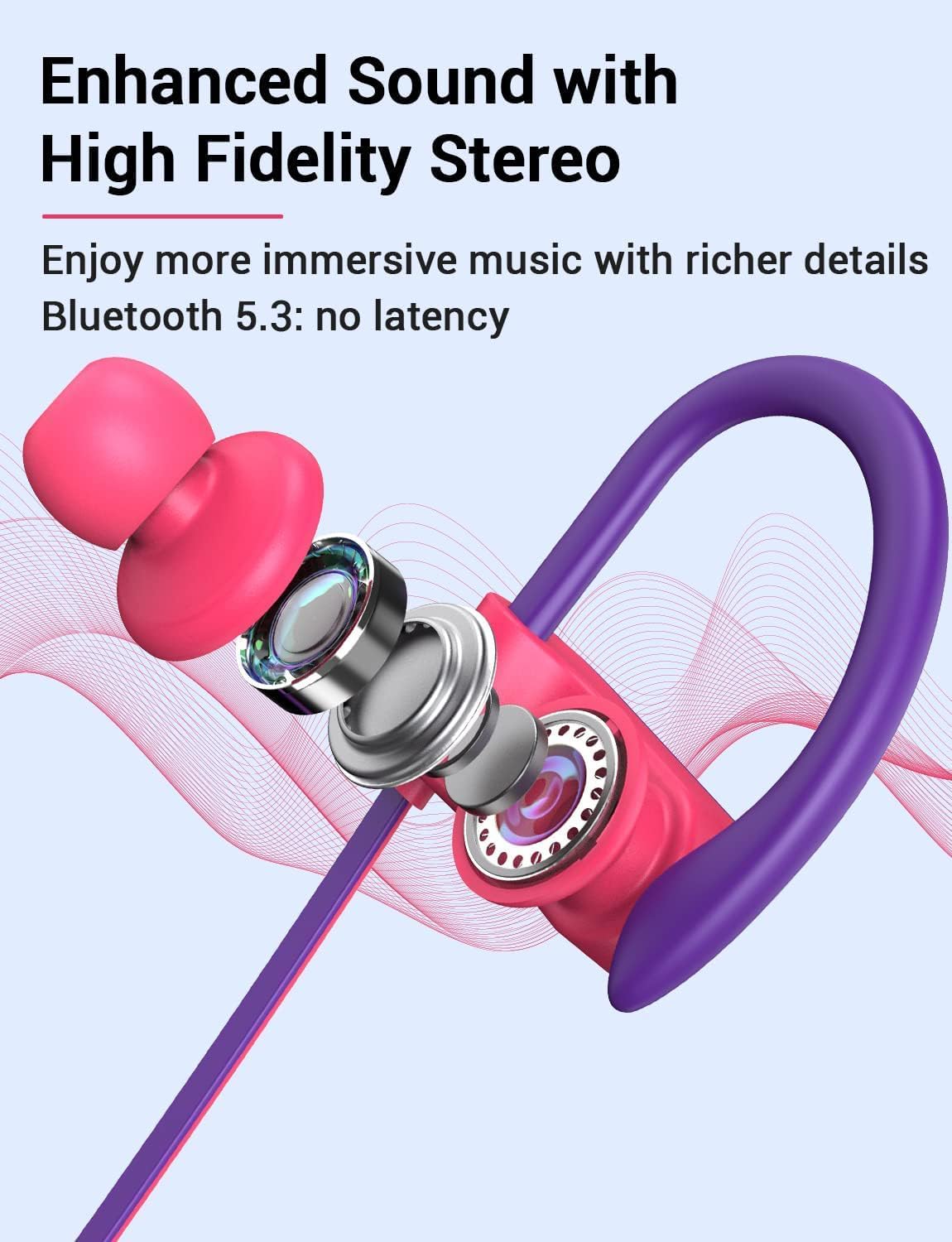 AUDÍFONOS IN-EAR STIIVE BLUETOOTH 5.3 SPORT WATERPROOF IPX7 - 3